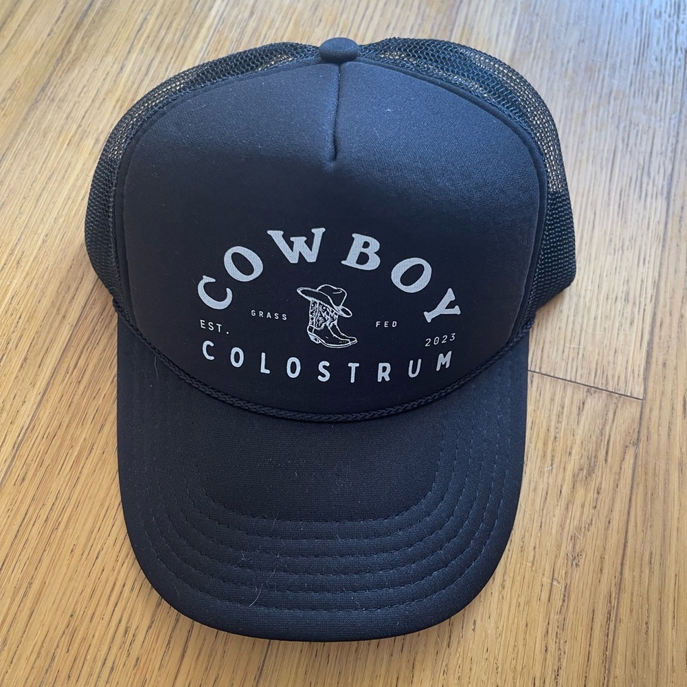 Cowboy Trucker Hat Black Mesh NWT